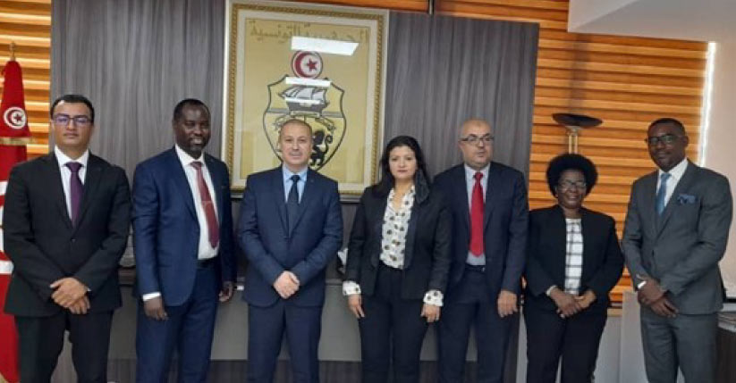 CCC Team led by Dr Willard Mwemba in Tunisia on 26 October 2021 with the Chief of Cabinet at the Ministry of Trade and Export Development.