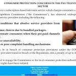 Consumer Protection concerns in the Pay Television Sector