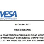 THE COMESA COMPETITION COMMISSION SIGNS MEMORANDUM OF  UNDERSTANDINGS WITH NEWLY ESTABLISHED COMPETITION AND CONSUMER  PROTECTION AGENCIES OF LIBYA AND ZIMBABWE