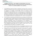 SUMMARY DECISION OF THE COMMITTEE RESPONSIBLE FOR INITIAL DETERMINATIONS WITH REGARD TO INVESTIGATION INTO UNCONSCIONABLE CONDUCT BY ZAMBIA AIRWAYS (2014) LIMITED